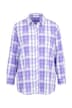 Karobluse, oversized, Hemdkragen, Langarm