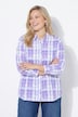 Karobluse, oversized, Hemdkragen, Langarm