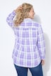 Karobluse, oversized, Hemdkragen, Langarm