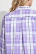 Karobluse, oversized, Hemdkragen, Langarm