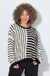 Trui, diverse strepen, oversized, ronde hals, lange mouw