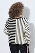 Trui, diverse strepen, oversized, ronde hals, lange mouw