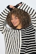 Trui, diverse strepen, oversized, ronde hals, lange mouw
