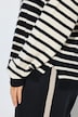 Trui, diverse strepen, oversized, ronde hals, lange mouw