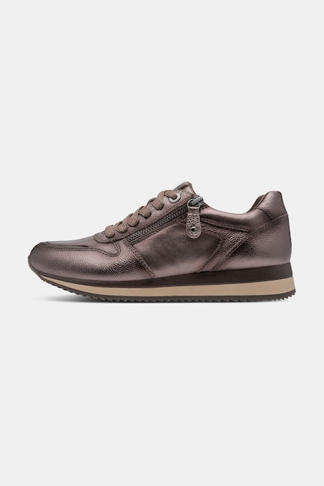 Leder-Sneaker, Jana Softline, Zipper, Ledermix, Weite H