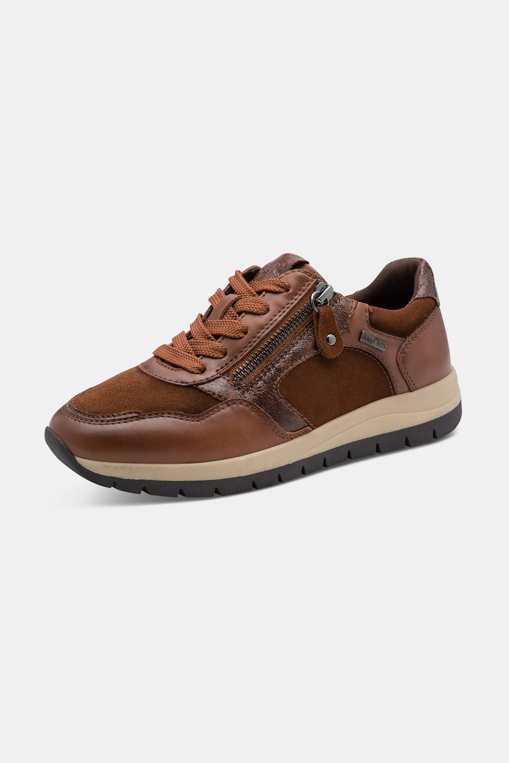 Leder-Sneaker, Jana Softline, wasserdicht, Weite H