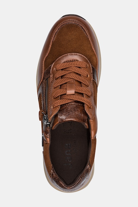 Leder-Sneaker, Jana Softline, wasserdicht, Weite H