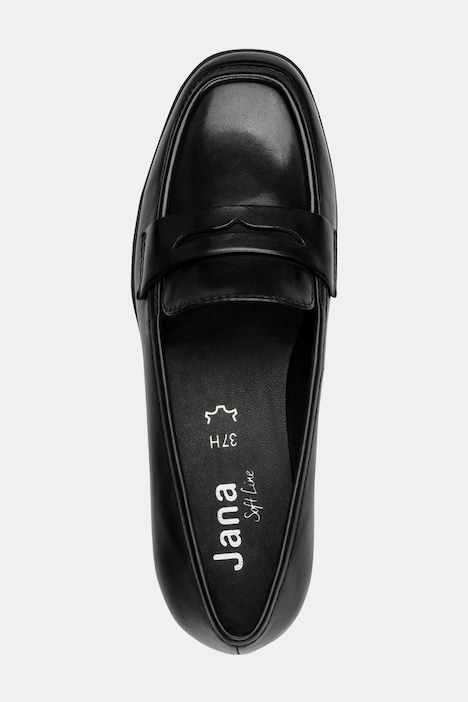 Leder-Slipper, Jana Softline, Zierspange, Weite H