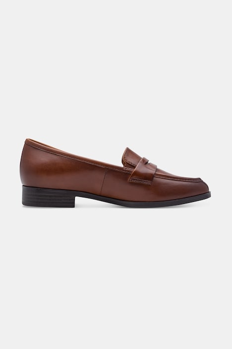Leder-Slipper, Jana Softline, Zierspange, Weite H