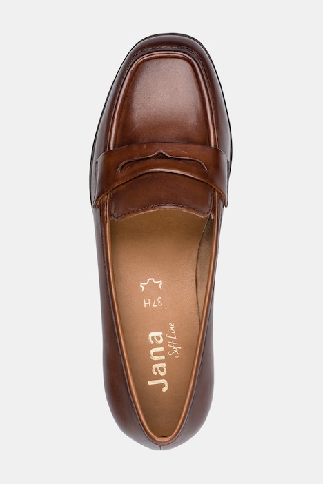 Leder-Slipper, Jana Softline, Zierspange, Weite H