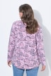 Boat Print Split Neck Long Sleeve Tee