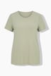 T-skjorte, ribbestrikket jersey, klassisk, rund hals, korte ermer