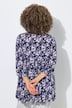 Bluse, Blüten, Godetfalten, A-Linie, V-Ausschnitt, 3/4-Arm