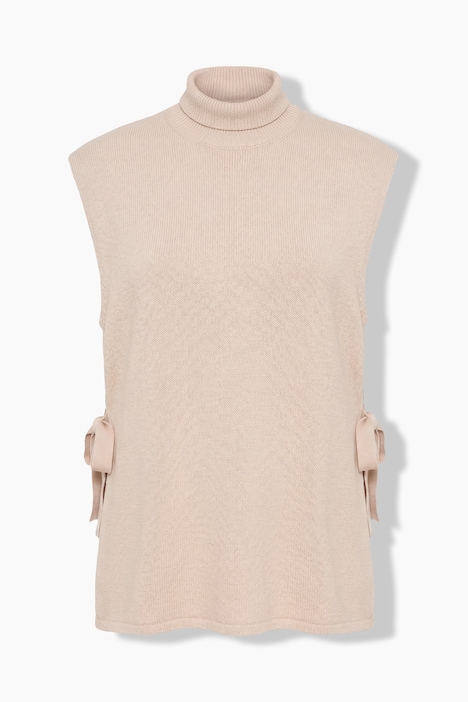 Pullunder, seitliche Bänder, Stehkragen, ärmellos
