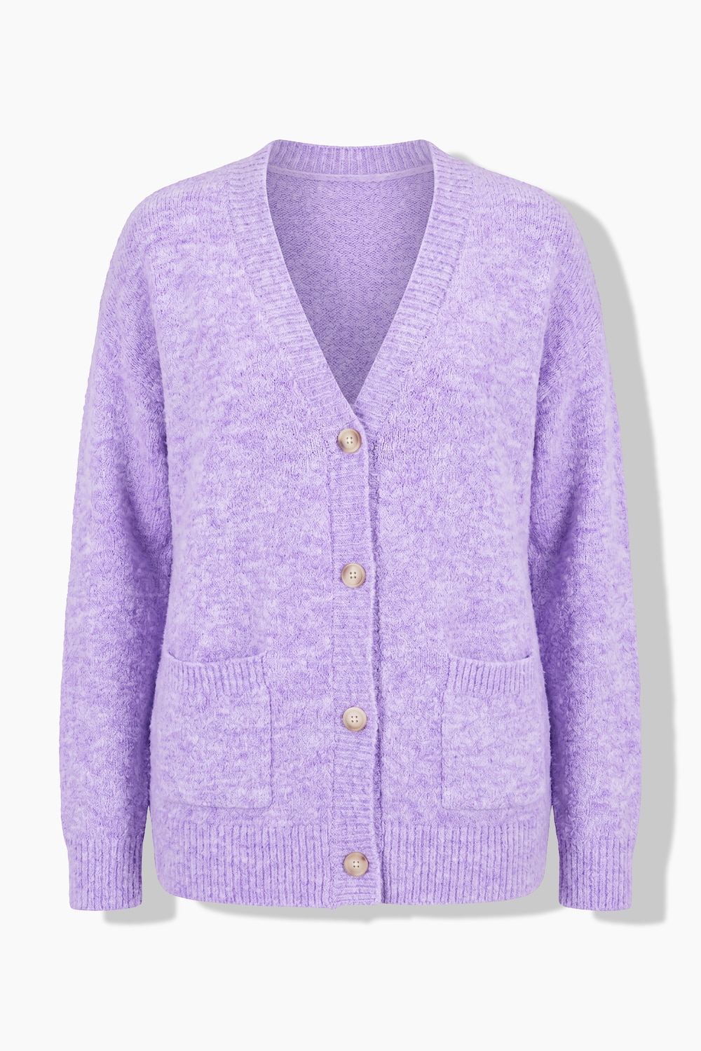 Stora storlekar Kofta i ullmix, Dam, lila, storlek: 42/44, Polyester/Syntetfibrer, Ulla Popken