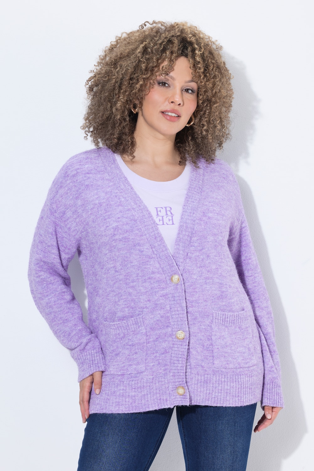 Strickjacke, Wollanteil, kurz, Langarm