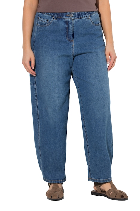 Mom džíny ze strečového denimu, 5kapsový design, komfortní pas