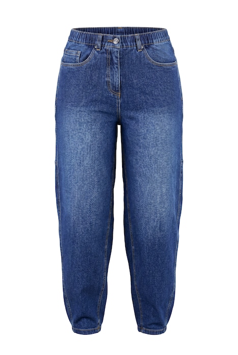 Mom džíny ze strečového denimu, 5kapsový design, komfortní pas