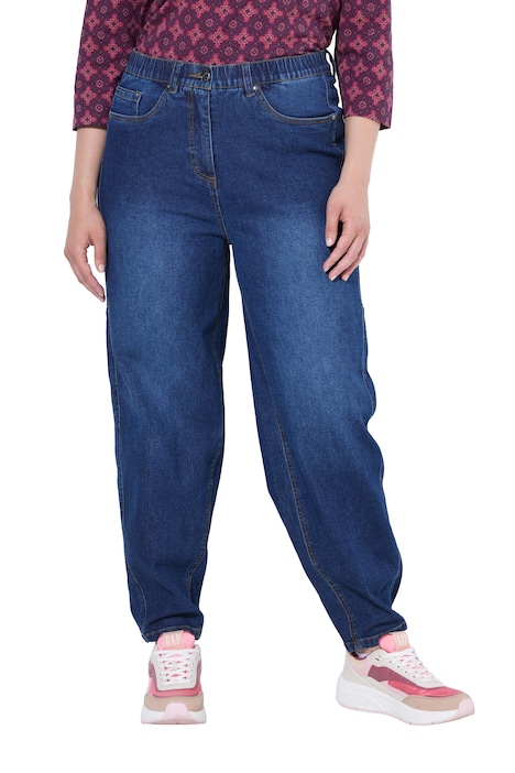 Mom džíny ze strečového denimu, 5kapsový design, komfortní pas