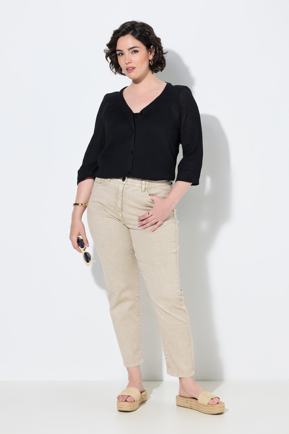Mom-Jeans, Stretchdenim, 5-Pocket-Style, Komfortbund