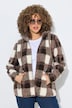 Teddy-Jacke, Karo, Kapuze, Langarm
