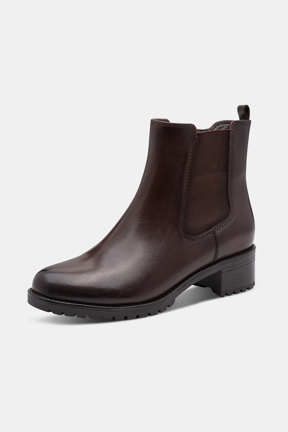 Leder-Chelseaboots, Jana Softline, Elastikeinsatz, Weite H