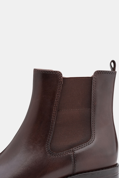 Leder-Chelseaboots, Jana Softline, Elastikeinsatz, Weite H