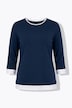 Shirt, Schmuckkanten, Rundhals, 3/4-Arm, Biobaumwolle