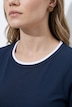 Shirt, Schmuckkanten, Rundhals, 3/4-Arm, Biobaumwolle