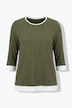 Shirt, Schmuckkanten, Rundhals, 3/4-Arm, Biobaumwolle