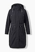 Long-Funktionsjacke, wasserdicht, Kapuze, Windfang