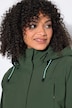 Long-Funktionsjacke, wasserdicht, Kapuze, Windfang