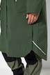 Long-Funktionsjacke, wasserdicht, Kapuze, Windfang