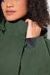 Long-Funktionsjacke, wasserdicht, Kapuze, Windfang