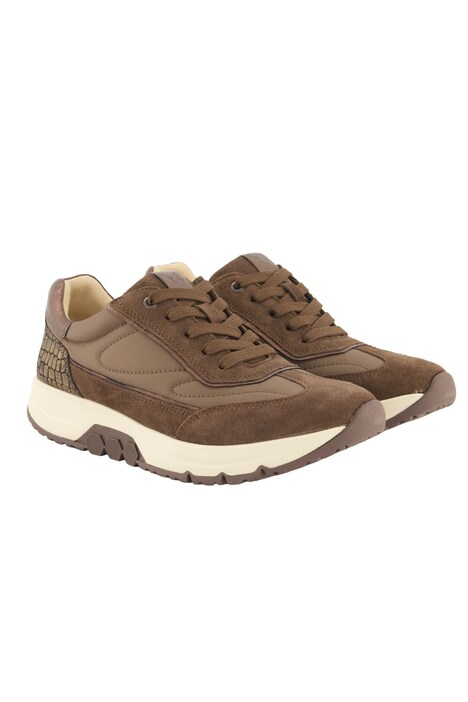 Caprice leather trainers, removable footbed, width H