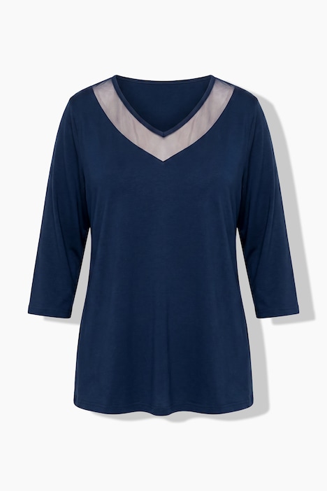 Pyjama, Mesh, V-Ausschnitt, 3/4-Arm