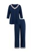 Pyjama, Mesh, V-Ausschnitt, 3/4-Arm
