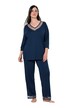 Pyjama, Mesh, V-Ausschnitt, 3/4-Arm