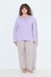 Pyjama, Muster, Tunika-Ausschnitt, Langarm