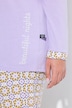Pyjama, Muster, Tunika-Ausschnitt, Langarm