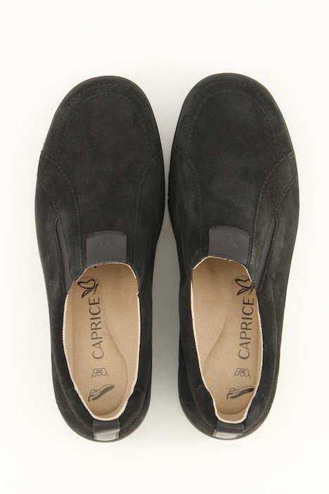 Caprice Leder-Slipper, Wechselfußbett, Weite K