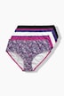 Midi-Slips, 5er-Pack, Paisley/einfarbig