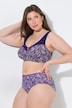 Midi-Slips, 5er-Pack, Paisley/einfarbig