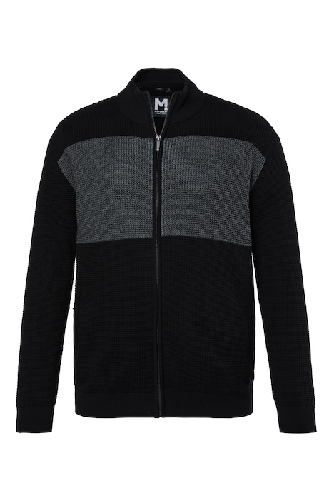 Pánský kardigan, vel.+, stojáček, zip, kapsy, do vel. 8XL