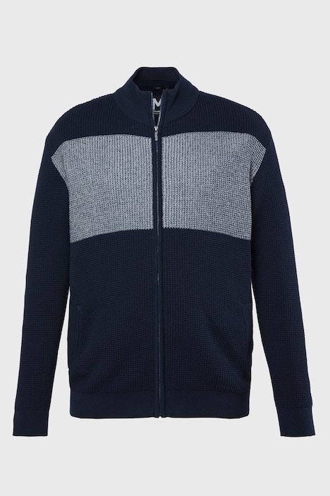 Men+ Strickjacke, Stehkragen, Zipper, Taschen, bis 8 XL