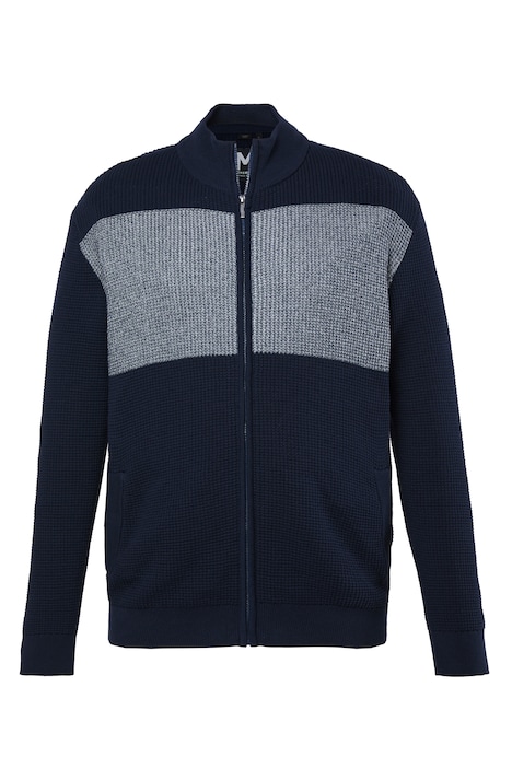 Pánský kardigan, vel.+, stojáček, zip, kapsy, do vel. 8XL