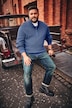 Men+ Troyer, Feinstrick, Stehkragen mit Zipper, bis 8 XL