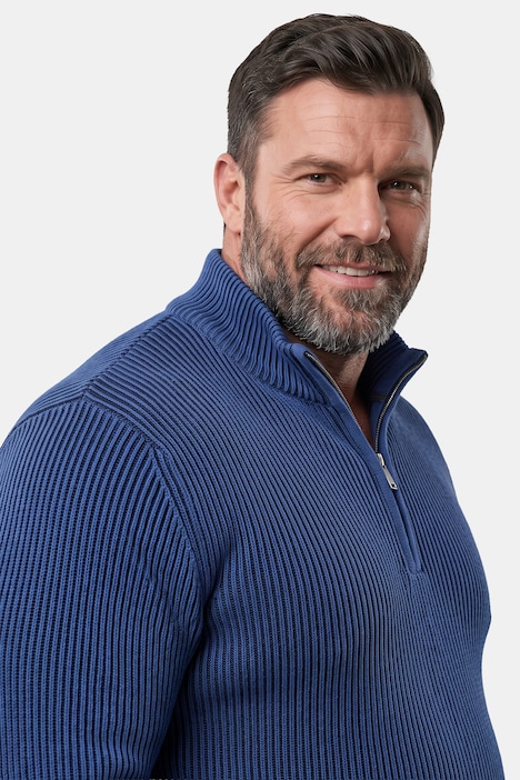 Men+ Troyer, Feinstrick, Stehkragen mit Zipper, bis 8 XL