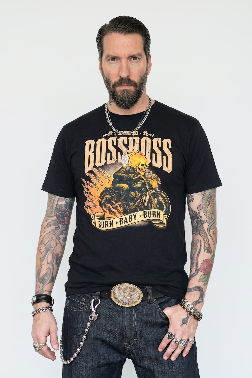 T-Shirt, Bandshirt, Boss Hoss, Halbarm, bis 8 XL