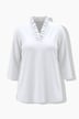 Shirt, Rüsche, Classic, V-Ausschnitt, 3/4-Arm